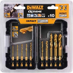 DEWALT DT50050 IMPACT ΤΡΥΠΑΝΙΑ ΤΙΤΑΝΙΟΥ 10 ΤΕΜΑΧΙΩΝ ΣΕ ΜΙΚΡΗ TOYGHCASE ΚΑΣΕΤΙΝΑ