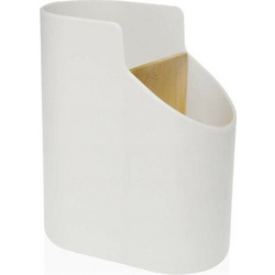 Δοχείο για Σκεύη Κουζίνας Versa Λευκό Bamboo ABS 8,5 x 17,6 x 15 cm