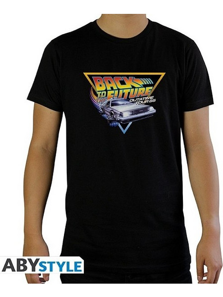 Back To The Future Μπλούζα Outatime Ανδρική Ss Μαύρη Large (ABYTEX740_L)