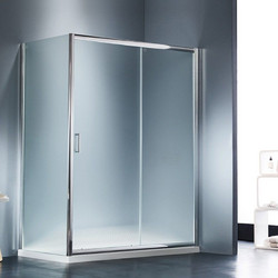 Καμπίνα Ντουζιέρας Starlet Slider SLSF-100 + SPSF-100 Χρώμιο Fabric Glass Ύψος 180cm - 120cm, 70cm 455-SLS120F-100+455-SPS70F-100
