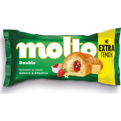 Molto Κρουασάν Double Φράουλα Βανίλια 98gr