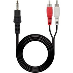 Καλώδιο Ήχου Jack (3,5 mm) σε 2 RCA NANOCABLE 10.24.0301 (0,5M)