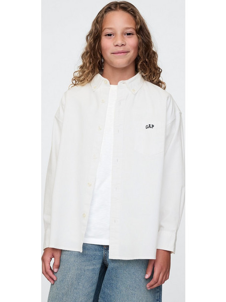 Άσπρο Παιδικό Mini Logo Oxford Πουκάμισο white