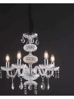 Luce Πολυέλαιος 5xE14 με Κεράκια Διάφανος I-INCANTO/5 8031440364010