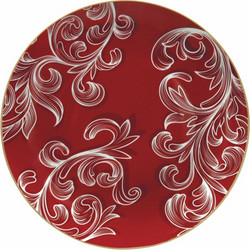 Πιατέλα Χριστουγεννιάτικη Πορσελάνης Royal Red Brandani 30cm