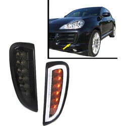 Μπροστινά Φλας Για Porsche Cayenne 06-10 Smoke Led Με Drl 2 Τεμάχια