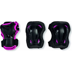 Rollerblade Προστατευτικά Junior 3 Pack Black Pink