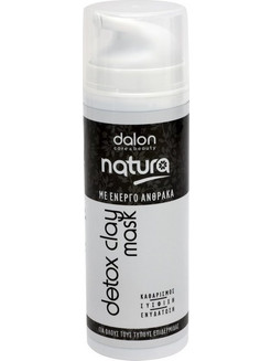 Dalon Natura Detox Clay Κρεμώδης Μαύρη Μάσκα Προσώπου με Άργιλο & Άνθρακα 150ml