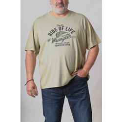 T-SHIRT WRANGLER K/Μ ΣΤΑΜΠΩΤΟ - ΛΑΔΙ