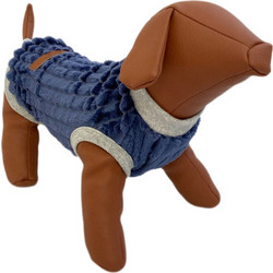 Woof Moda Αμάνικο Μπλουζάκι Fleece Μπλε για Σκύλους & Γάτες Small 28cm