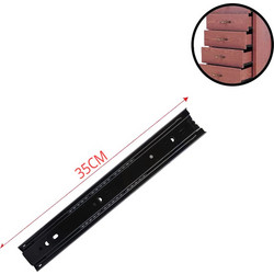 Οδηγός Συρταριού Επεκτεινόμενος 35cm 14'' 2τμχ SHIND 30821 Μαύρος