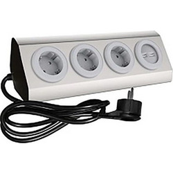 Πολύπριζο 5 Θέσεων με 2 USB και Καλώδιο 1.5m 15-6013 Lumen-15-6013-Ανθρακί 15-6013