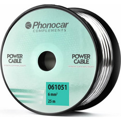 Καλώδιο ρεύματος 6mm/10AVG (25m γκρι) - 06.105.1 Phonocar