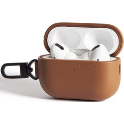 Θήκη AirPods Pro 2nd Gen Mujjo Echelon Premium Σκληρή από Φυτικό ECCO Δέρμα - Dark Tan (MUJJO-AP-001-DT)
