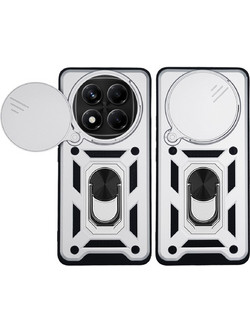 Sonique Ring Armor CamPro Θήκη Xiaomi Redmi Note 14 Pro 4G Silver