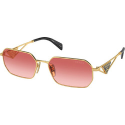 Prada PRA51S 5AK40C Γυναικεία Γυαλιά Ηλίου Ορθογώνια Μεταλλικά Χρυσά με Ροζ Degradee Φακό