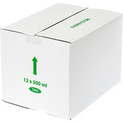 Χαρτοκιβώτιο 3 Φύλλων για Φιάλες Λαδιού Tins 12 x 500ml - Π29 x Β21,8 x Υ20εκ