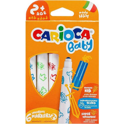 Carioca Baby Jumbo Μαρκαδόροι Ζωγραφικής Σετ 6τεμ