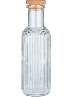 ESTIA ΜΠΟΥΚΑΛΙ ΓΥΑΛΙΝΟ 1000ml ΑΝΑΓΛΥΦΟ ΜΕ ΦΕΛΛΟ ΓΚΡΙ ESTIA 00-21870