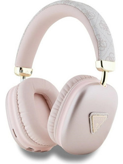 Guess Ασύρματα Bluetooth Ακουστικά Over Ear Ροζ
