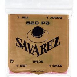Savarez 520P3 Red Σετ 6 Χορδές Κλασικής Κιθάρας Nylon Hard Tension