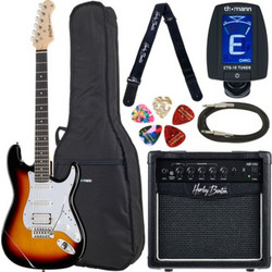 Harley Benton ST-20HSS Bundle 10W Ηλεκτρική Κιθάρα ST Style με HSS Μαγνήτες και Ταστιέρα Amaranth Sunburst