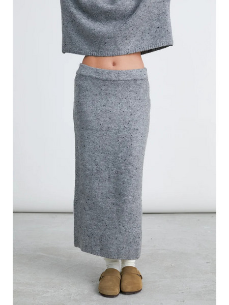 24colours Φούστα Πλεκτή Γκρι 70769A-GREY