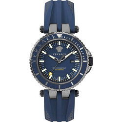 Versace Diver Ανδρικό Ρολόι με Μπλε Καουτσούκ Λουράκι VEAK00218