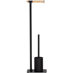 Σετ Μπάνιου Χαρτοθήκη & Πιγκάλ Accessories Brix Toilet Rack Black Sealskin (20x15x71,5)