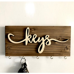 Wooden Key Holder LAZ159 Multicolor