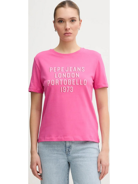 PEPE JEANS T-SHIRT ΓΥΝΑΙΚΕΙΟ - ΦΟΥΞΙΑ - PL506027