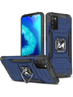 Wozinsky Ring Armor Tough Hybrid Back Cover Blue (Samsung Galaxy A03s)