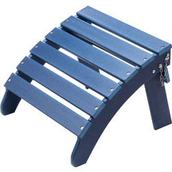 VEVOR Adirondack Ottoman 18,7L x 18,9W x 13,8H Inch HDPE Πτυσσόμενο υποπόδιο μπλε