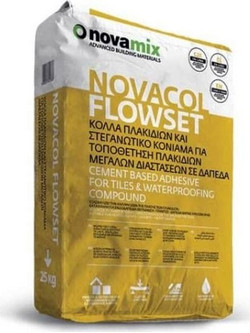 Novamix Novacol Flowset Κόλλα +amp Στεγανωτικό Γκρι 25kg