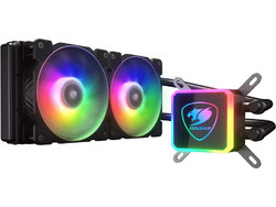 Cougar AQUA 240 Black Υδρόψυξη CPU 120mm ARGB για Socket AM2 / AM2+ / AM3 / AM3+ / FM1 / FM2 / 115x / 1366 / 2011 / 2066 / AM4 / TR4 / 1200