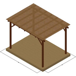 Πέργκολα με καφασωτό Privacy 400 x 400εκ