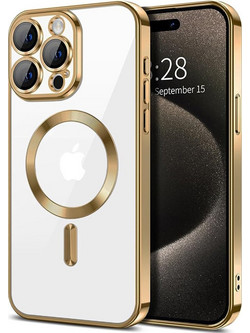 Techsuit - Luxury Crystal MagSafe - iPhone 15 Pro - Gold