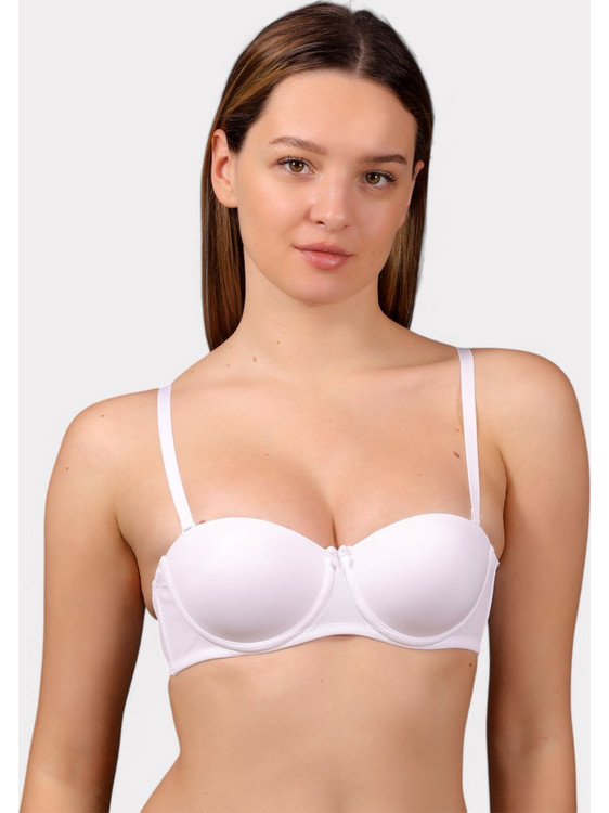 New Bra Lingerie Σουτιέν Strapless Push Up Λευκό NB7055-1