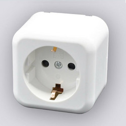 Eurolamp Μονή Εξωτερική Πρίζα Ρεύματος Λευκή ΙP20