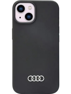 Audi Silicone Case iPhone 14 6.1 black/black hardcase AU-LSRIP14-Q3/D1-BK - (AUDI000036-0)