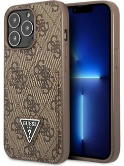 Guess 4G Triangle Logo Cardslot Case iPhone 13 / 13 Pro Θήκη Brown GUE002466-0