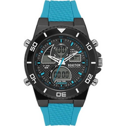 Kenneth Cole Reaction Ανδρικό Ρολόι Χρονογράφος με Μπλε Καουτσούκ Λουράκι RK50700009