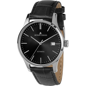 Jacques Lemans London Ανδρικό Ρολόι Αυτόματο με Μαύρο Δερμάτινο Λουράκι 1-2073A Jacques Lemans London Ανδρικό Ρολόι Αυτόματο με Μαύρο Δερμάτινο Λουράκι 1-2073A