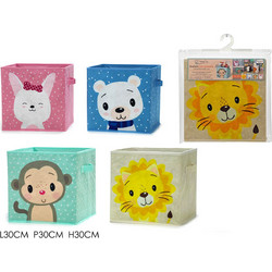 Καλάθι αποθήκευσης από ύφασμα baby cute 30x30x30cm