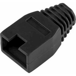 TIPA ελαστικό περίβλημα για βύσμα RJ45 μαύρο 50τεμ