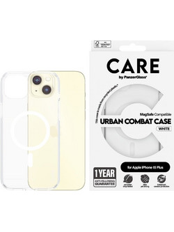 CARE by PanzerGlass - Case Transparent w. White MagSafe - iPhone 15 Plus