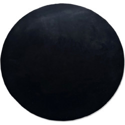 New Plan Puffy FC9 Χαλί Στρογγυλό Sheepskin Γούνινο 160x160cm Black