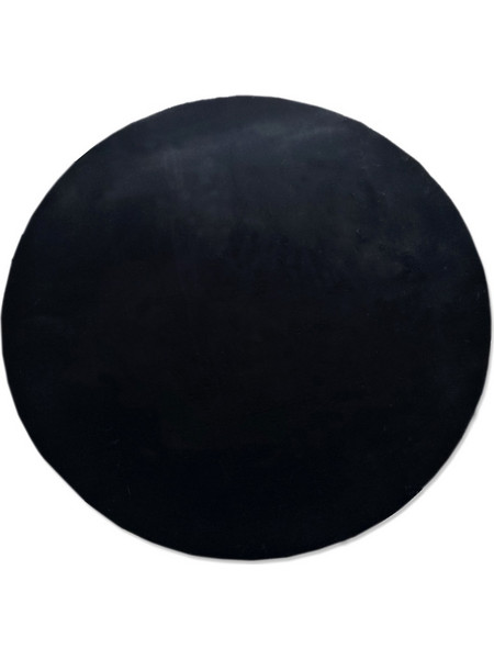 New Plan Puffy FC9 Χαλί Στρογγυλό Sheepskin Γούνινο 160x160cm Black
