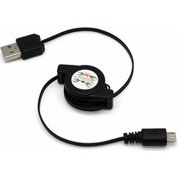 Telescopic USB Cable 2.0 Male to Micro Usb Male 75cm Bulk