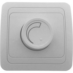 Χωνευτός Διακόπτης Dimmer με Πλαίσιο Απλός Περιστροφικός 600W Yaweitai EW-21118 Λευκός